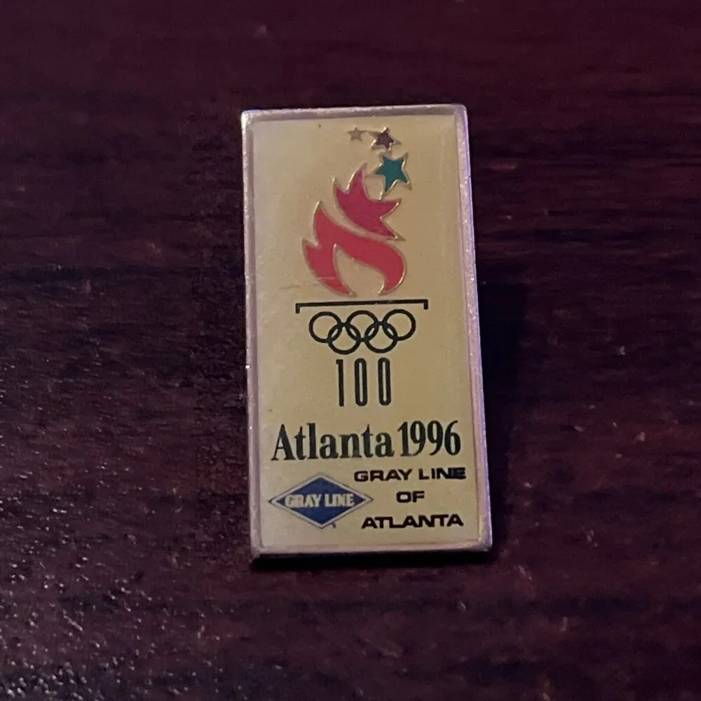 1996 Atlanta Olympics Gray Line Of‎ Atlanta Lapel Hat Pin